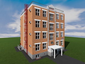 Проект пятиэтажного хостела на 64 человека с малым грузовым лифтом