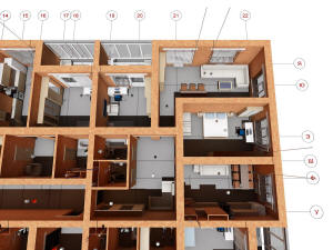 План квартиры на первом этаже четырехэтажного дома