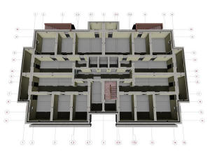 План подполья пятиэтажного одноподъездного дома