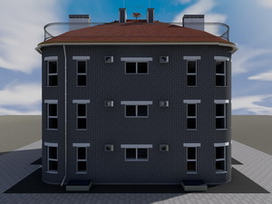 Готовый проект одноподъездного трехэтажного дома на 6 квартир