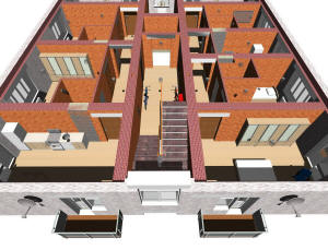 План 3, 4 и 5 этажа дома (фрагмент)