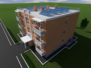 Готовый проект одноподъездного трехэтажного жилого дома на 12 квартир