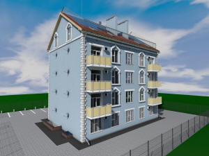 Проект сейсмостойкого четырехэтажного дома на 16 квартир