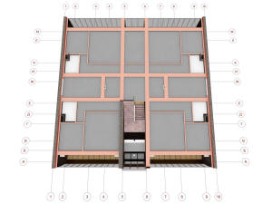 План подвесных потолков второго этажа дома