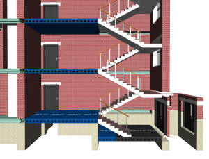 План плит перекрытий многоквартирного дома в районе лестницы