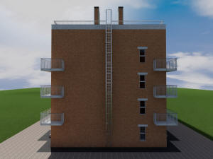 Готовый проект четырехподъездного четырехэтажного дома на 32 квартиры