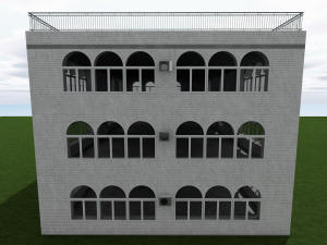 Проект трехэтажного жилого дома