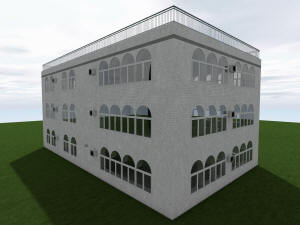 Проект трехэтажного жилого дома
