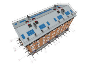 Архитектурный проект сейсмоустойчивого дома для детей-сирот - вид крыши