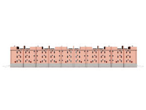 Трехэтажный сейсмоустойчивый таунхаус - 10 блокированных домов
