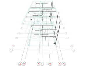 План потолочной электропроводки таунхауса