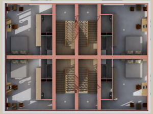 План 2 этажа квадрохауса