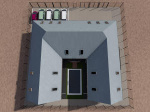 Готовый проект одноэтажного сейсмоустойчивого одноквартирного дома П-образной формы