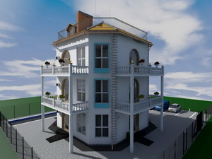Проект трехэтажного частного дома