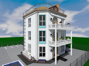 Проект трехэтажного дома
