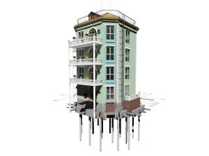 Проект четырехэтажного дома
