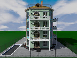 Проект четырехэтажного дома