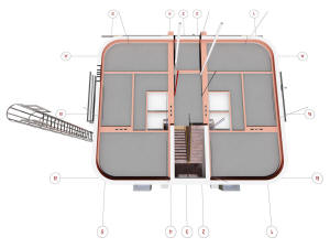 План подвесных потолков первого этажа многоквартирного дома