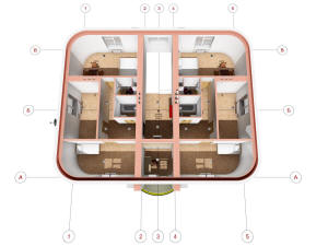 План третьего этажа многоквартирного дома