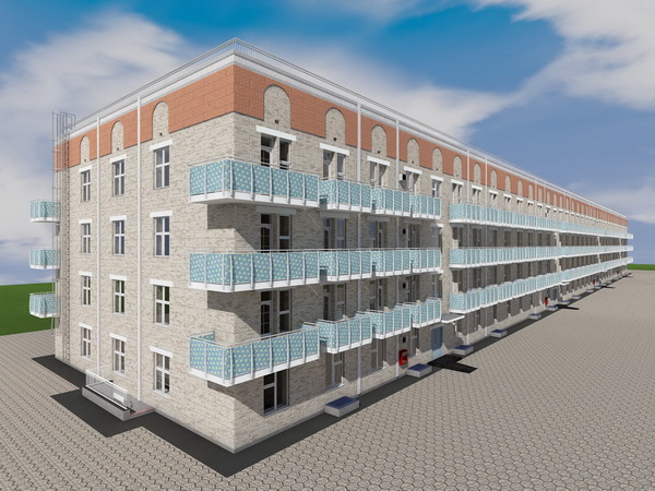 Готовый проект сейсмоустойчивого четырехподъездного четырехэтажного дома на 256 квартир