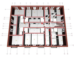 План второго-третьего этажа многоквартирного дома