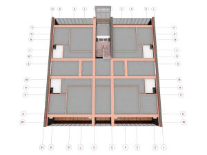 План подвесных потолков третьего этажа дома