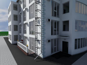 Проект сейсмостойкого одноподъездного пятиэтажного дома на 36 квартир - вход в подвал