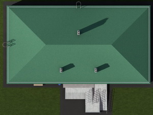 3D вид крыши дома