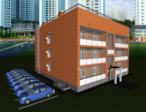 Архитектурный проект одноподъездного трехэтажного дома на 12 квартир с техническим этажом (чердаком)