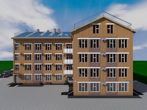 Готовый проект сейсмоустойчивого одноподъездного четырехэтажного дома "Г" образной формы на 19 квартир