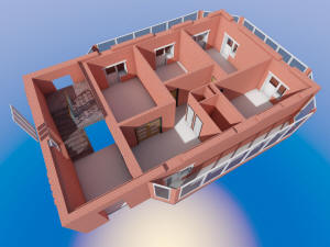3D вид 3 этажа