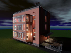 Ночной 3D вид дома