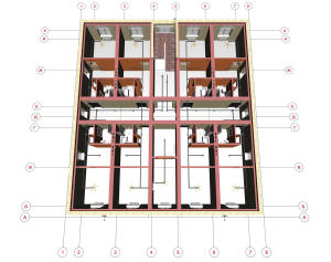 План второго этажа многоквартирного дома