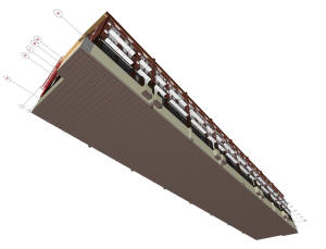 План фундамента таунхауса с лифтами - вид снизу