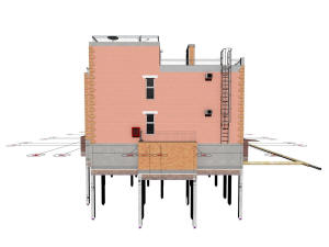 Двухэтажный жилой блокированный дом (дуплекс) с эллингом
