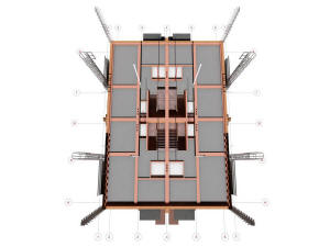 План первого этажа квадрохауса